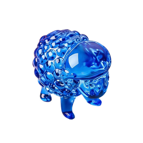 Herrliche Glasstatuetten in Schafform,-Blau