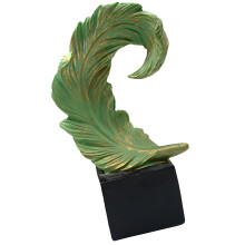 Gesneden gevederde figuur abstracte kunstsculptuur-Groene single