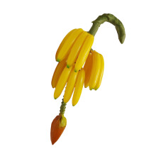 High Quality Artificial Banana With Stem ABS Plastic For-Yellow