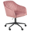 Beliani Desk Chair VENICE Velvet Pink 4