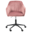 Beliani Desk Chair VENICE Velvet Pink 5