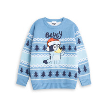 (5-6 Years) Bluey Christmas Jumper (Boys Blue)