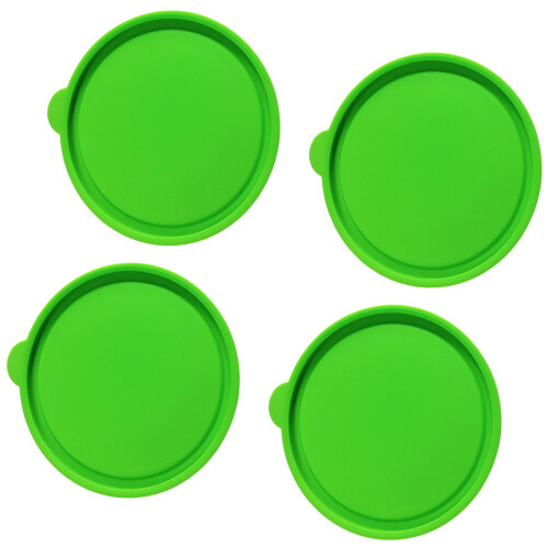 Siliconen potdeksels, set van 4 glazen-Groente