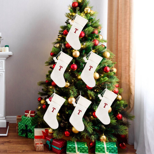 17-Zoll-Weihnachtsstrumpf mit personalisiertem Initialenmonogramm 2