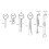 Cross Hoop Earrings Punk Style 6 Pcs 6