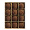 Christmas Tree Ornaments Flocked Brown Balls 12-Pack 8 cm 2