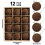 Christmas Tree Ornaments Flocked Brown Balls 12-Pack 8 cm 3