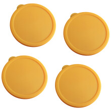 Set Of 4 Silicone Covers For Mason Jar Glass Custard Cup-Orange