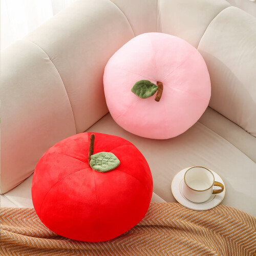 Red Apple-Shaped Pillow Soft Decorative Throw Pillow 31cm x 1