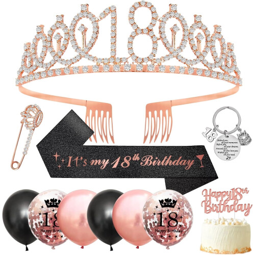 Sweet18 verjaardagssjerp en tiara set