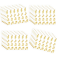 20 vellen glitter muzieknoot sticker voor laptop scrapbook-Goud
