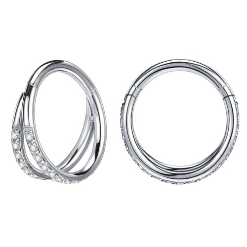 Titanium neus septum klikpiercing 16G