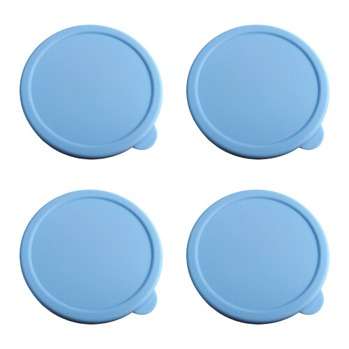 4 Pack Universal Silicone Jar Covers That Fit Most Glass-Blue