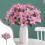 Bouquet de lys artificiels violets 32 cm 1