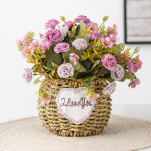 Panier de fleurs artificielles pour la décoration intérieure