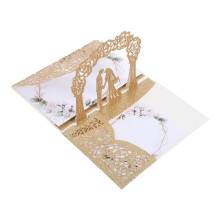 3D pop-up trouwkaartenset met envelop en binnenpapier