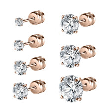 Náušnice z cizrnové oceli 20G pro piercing chrupavky – sada 7 kusů