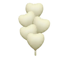 Pastel Heart Foil Balloons 18 inch 5 pcs