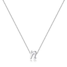 Ketting met sierlijke initialen van 925 sterling zilver, 16+2 inch (41,4 cm)