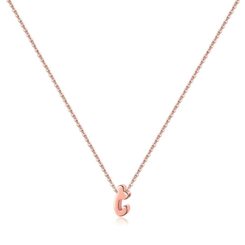 Halsband med initialer i 925 sterlingsilver, 40 cm