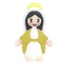 Mini figurine de la Vierge Marie en PVC pour décorer les œufs de Pâques