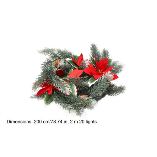 Weihnachtsgirlande, 2 m lang, mit 20 LED-Lichtern 1