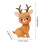 Peluche a forma di cervo marrone, 30 cm 3
