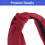 Rode, antislip haarband voor dames met knoop. 5
