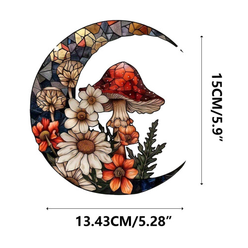 Acrylic Mushroom Wall Art - Fly Agaric Design 15x15cm 2