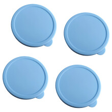4-teiliger Silikon-Dichtungsdeckel für Glasgefäße,-Blau