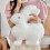 White Rabbit Shaped Throw Pillow 40 x 35 cm 2