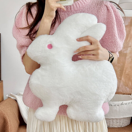 White Rabbit Shaped Throw Pillow 40 x 35 cm 1