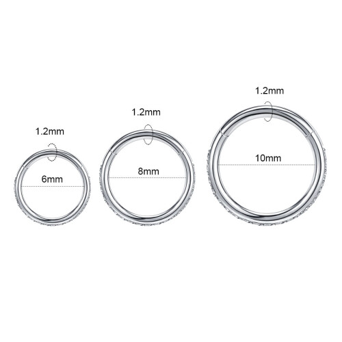 Titanium Nose Septum Clicker Hoop 16G 2