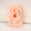 Stainless Steel Stud Earrings with Chain 4 Pcs 3