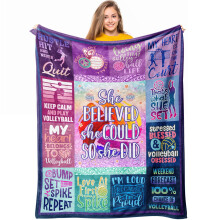 Coperta in pile da pallavolo per ragazze adolescenti, 76x102 cm (30x40 pollici)