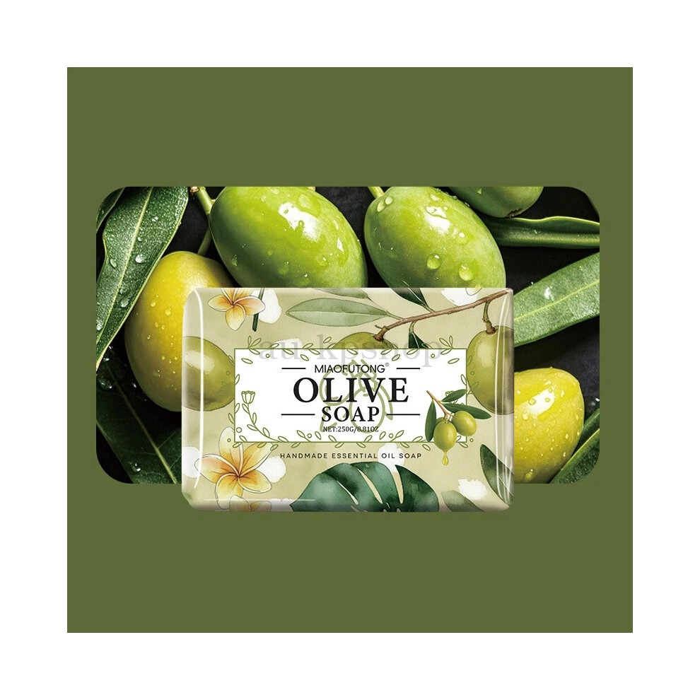 (Olive) 250g Fruit Essential Oil Soap Gentle Skin-Friendly Moisturizing Bath Body Bar