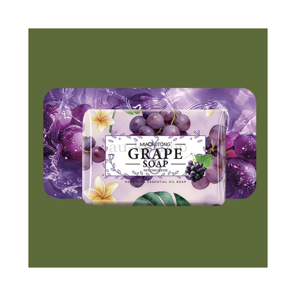 (Grape) 250g Fruit Essential Oil Soap Gentle Skin-Friendly Moisturizing Bath Body Bar