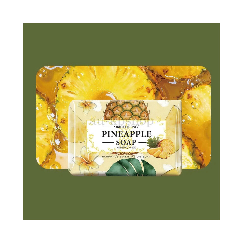 (Pineapple) 250g Natural Fruit Soap Bar Gentle Cleansing Essential Oil Infused Skin Care