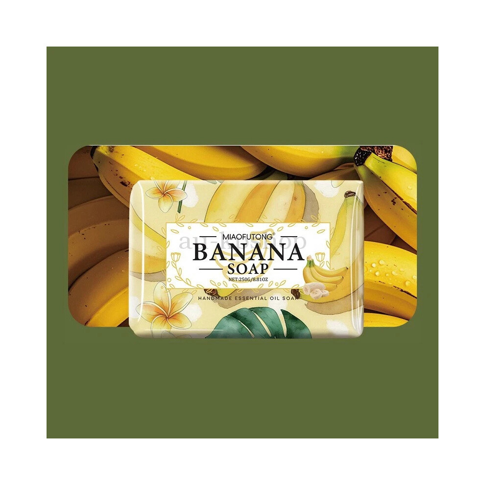 (Banana) 250g Natural Fruit Soap Bar Gentle Cleansing Essential Oil Infused Skin Care