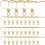 Crochets d'oreilles plaqués or 18 carats (200 pièces) 1