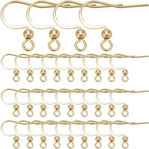 Crochets d'oreilles plaqués or 18 carats (200 pièces)