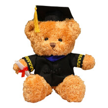 Graduation Bear Plush 14 inch with Gown Cap Diploma