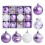 Purple Plastic Christmas Tree Ornaments 12 Pcs 1