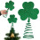 Shamrock Tree Topper Glitter Green 1 piece 1