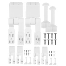 1Set Complete Toilet Seat Hardware Replacement Kit with Plastic Bolts