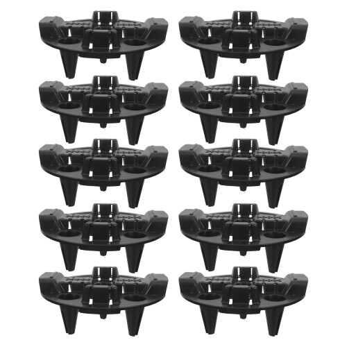 10Pcs Black Plastic Cone Flower Pot Hole Mesh Pads for Garden Drainage