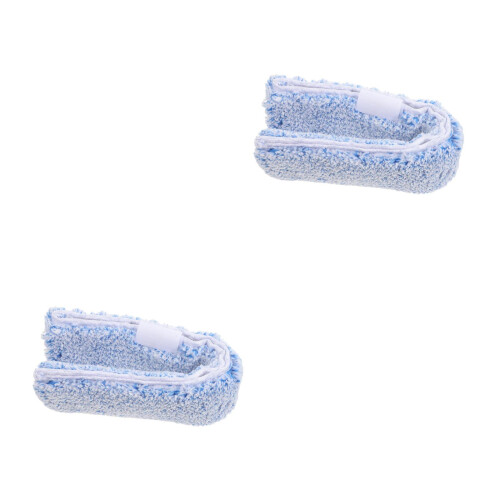 2Pcs Blue Microfiber Replacement Pads for Window Cleaning Reusable