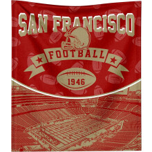 Football Team Color Throw Blanket Flannel 50x60 inch