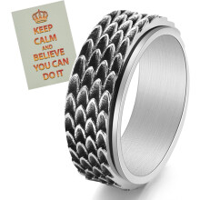 Anillo giratorio de acero inoxidable 316 para hombre