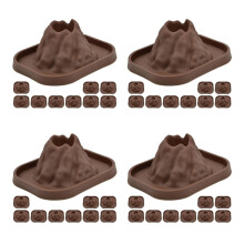 40Pièces Volcans Miniatures Marron Clair Kit Expérimental Éducatif